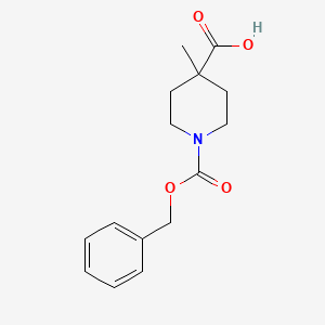 molecular formula C15H19NO4 B1318966 1-[(Benzyloxy)carbonyl]-4-methylpiperidine-4-carboxylic acid CAS No. 203522-12-7