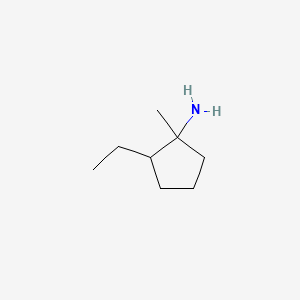 molecular formula C8H17N B13189832 2-Ethyl-1-methylcyclopentan-1-amine 