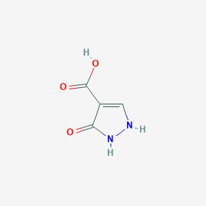 molecular formula C4H4N2O3 B1318985 3-oxo-2,3-dihydro-1H-pyrazole-4-carboxylic acid CAS No. 478968-51-3