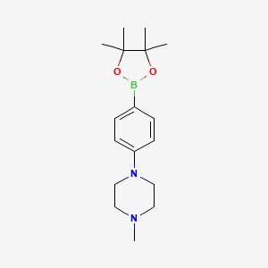 molecular formula C17H27BN2O2 B1319004 1-Methyl-4-[4-(4,4,5,5-tetramethyl-1,3,2-dioxaborolan-2-yl)phenyl]piperazine CAS No. 747413-21-4