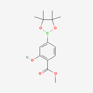 molecular formula C14H19BO5 B1319007 Methyl 2-hydroxy-4-(4,4,5,5-tetramethyl-1,3,2-dioxaborolan-2-yl)benzoate CAS No. 1073371-99-9