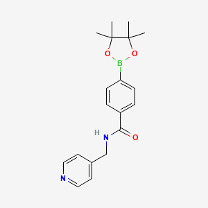 molecular formula C19H23BN2O3 B1319013 N-Pyridin-4-ylmethyl-4-(4,4,5,5-tetramethyl-[1,3,2]dioxaborolan-2-YL)-benzamide CAS No. 864754-25-6