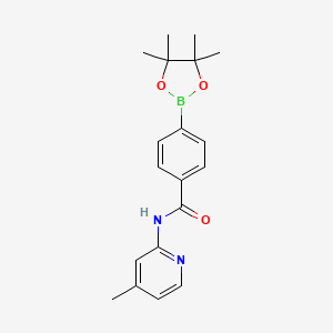 molecular formula C19H23BN2O3 B1319015 N-(4-methylpyridin-2-yl)-4-(4,4,5,5-tetramethyl-1,3,2-dioxaborolan-2-yl)benzamide CAS No. 864754-46-1