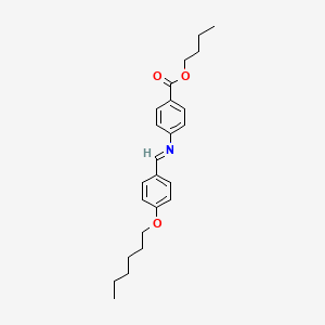 molecular formula C24H31NO3 B1319017 Butyl p-hexyloxybenzylidene p-aminobenzoate CAS No. 37177-16-5