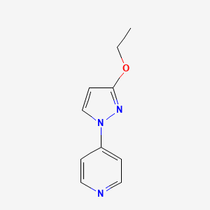 molecular formula C10H11N3O B13190223 4-(3-Ethoxy-1H-pyrazol-1-yl)pyridine 