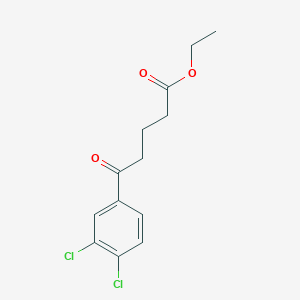 molecular formula C13H14Cl2O3 B1319025 Ethyl 5-(3,4-dichlorophenyl)-5-oxovalerate CAS No. 342636-46-8
