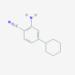 molecular formula C13H16N2 B13190259 2-Amino-4-cyclohexylbenzonitrile 