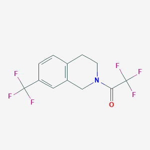molecular formula C12H9F6NO B1319027 2-Trifluoroacetyl-7-trifluoromethyl-1,2,3,4-tetrahydroisoquinoline CAS No. 284027-34-5