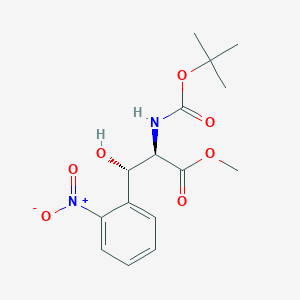 molecular formula C15H20N2O7 B13190422 Methyl (2r,3s)-2-((tert-butoxycarbonyl)amino)-3-hydroxy-3-(2-nitrophenyl)propanoate 
