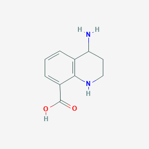 molecular formula C10H12N2O2 B13190428 4-Amino-1,2,3,4-tetrahydroquinoline-8-carboxylic acid 