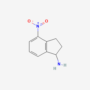 molecular formula C9H10N2O2 B1319046 4-Nitro-2,3-dihydro-1H-inden-1-amine CAS No. 180002-31-7