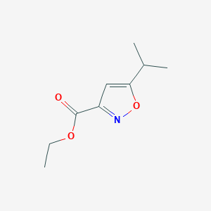 molecular formula C9H13NO3 B1319051 Ethyl 5-isopropylisoxazole-3-carboxylate CAS No. 91240-30-1