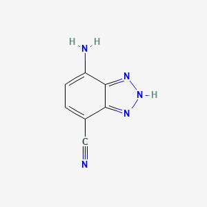 molecular formula C7H5N5 B1319057 7-Amino-1H-benzo[d][1,2,3]triazole-4-carbonitrile CAS No. 211096-53-6