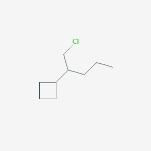 molecular formula C9H17Cl B13190585 (1-Chloropentan-2-yl)cyclobutane 