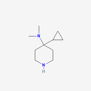 molecular formula C10H20N2 B13190612 4-Cyclopropyl-N,N-dimethylpiperidin-4-amine 