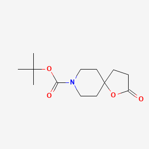 molecular formula C13H21NO4 B1319068 Tert-butyl 2-oxo-1-oxa-8-azaspiro[4.5]decane-8-carboxylate CAS No. 301226-27-7
