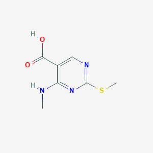 molecular formula C7H9N3O2S B1319069 4-(甲基氨基)-2-(甲硫基)-5-嘧啶甲酸 CAS No. 863028-98-2