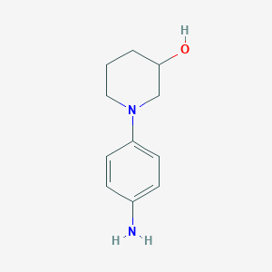 molecular formula C11H16N2O B1319070 1-(4-Aminophenyl)piperidin-3-ol CAS No. 63226-14-2