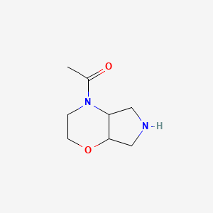 molecular formula C8H14N2O2 B13190747 1-{Octahydropyrrolo[3,4-b]morpholin-4-yl}ethan-1-one 