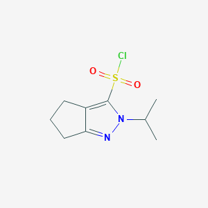 molecular formula C9H13ClN2O2S B13190760 2-(Propan-2-yl)-2H,4H,5H,6H-cyclopenta[c]pyrazole-3-sulfonyl chloride 