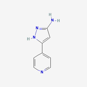 molecular formula C8H8N4 B1319085 3-(pyridin-4-yl)-1H-pyrazol-5-amine CAS No. 91912-53-7