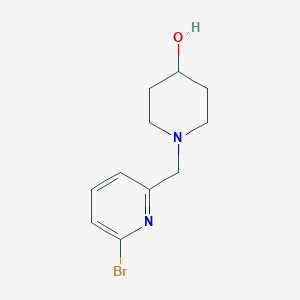 molecular formula C11H15BrN2O B1319086 1-[(6-bromo-2-pyridinyl)methyl]-4-Piperidinol 