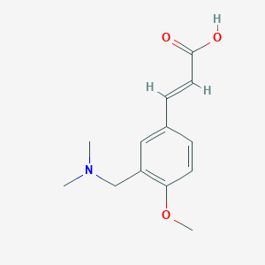 molecular formula C13H17NO3 B1319092 (2E)-3-{3-[(dimethylamino)methyl]-4-methoxyphenyl}acrylic acid CAS No. 251111-38-3