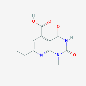 molecular formula C11H11N3O4 B1319107 7-Ethyl-1-methyl-2,4-dioxo-1,2,3,4-tetrahydropyrido[2,3-d]pyrimidine-5-carboxylic acid CAS No. 937691-08-2