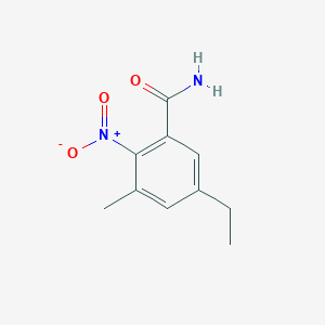 molecular formula C10H12N2O3 B13191407 5-Ethyl-3-methyl-2-nitrobenzamide 