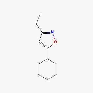 molecular formula C11H17NO B13191660 5-Cyclohexyl-3-ethyl-1,2-oxazole 