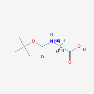 molecular formula C7H13NO4 B131918 N-(Tert-butoxycarbonyl)glycine-2-13C-15N CAS No. 145143-01-7