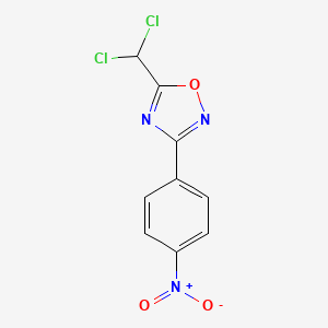 molecular formula C9H5Cl2N3O3 B1319187 5-(Dichloromethyl)-3-(4-nitrophenyl)-1,2,4-oxadiazole CAS No. 905107-65-5