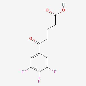 molecular formula C11H9F3O3 B1319189 5-Oxo-5-(3,4,5-trifluorophenyl)valeric acid CAS No. 898765-89-4