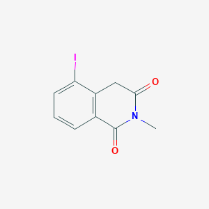 molecular formula C10H8INO2 B13192099 5-Iodo-2-methyl-1,2,3,4-tetrahydroisoquinoline-1,3-dione 