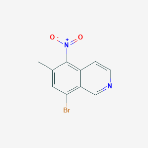 molecular formula C10H7BrN2O2 B13192206 8-Bromo-6-methyl-5-nitroisoquinoline 