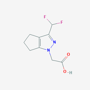 B1319227 2-[3-(difluoromethyl)-1H,4H,5H,6H-cyclopenta[c]pyrazol-1-yl]acetic acid CAS No. 937599-56-9