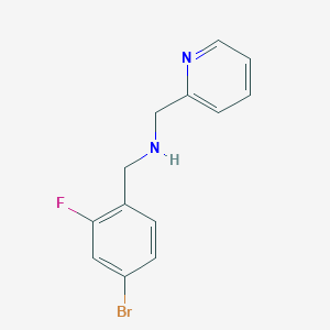 molecular formula C13H12BrFN2 B13192464 [(4-Bromo-2-fluorophenyl)methyl](pyridin-2-ylmethyl)amine 