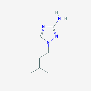 molecular formula C7H14N4 B13192485 1-(3-Methylbutyl)-1H-1,2,4-triazol-3-amine 