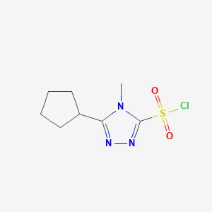 molecular formula C8H12ClN3O2S B13192498 5-Cyclopentyl-4-methyl-4H-1,2,4-triazole-3-sulfonyl chloride 