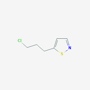 molecular formula C6H8ClNS B13192505 5-(3-Chloropropyl)-1,2-thiazole 