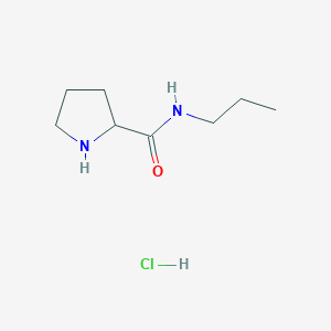 molecular formula C8H17ClN2O B1319255 N-Propyl-2-pyrrolidinecarboxamide hydrochloride CAS No. 1236267-64-3