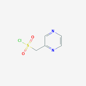 molecular formula C5H5ClN2O2S B13192565 Pyrazin-2-ylmethanesulfonyl chloride 