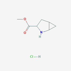molecular formula C7H12ClNO2 B13192663 Methyl 2-azabicyclo[3.1.0]hexane-3-carboxylate hydrochloride 