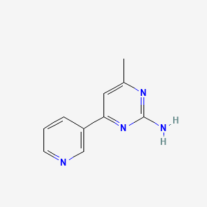 molecular formula C10H10N4 B1319268 4-Methyl-6-(pyridin-3-YL)pyrimidin-2-amine CAS No. 90916-52-2