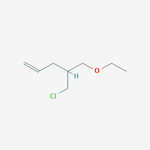 molecular formula C8H15ClO B13192680 4-(Chloromethyl)-5-ethoxypent-1-ene 