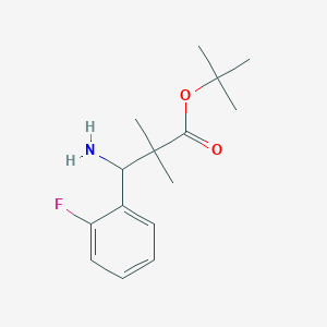 molecular formula C15H22FNO2 B13192689 tert-Butyl 3-amino-3-(2-fluorophenyl)-2,2-dimethylpropanoate 