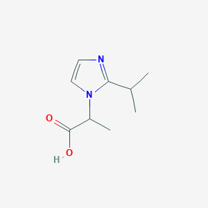 molecular formula C9H14N2O2 B1319277 2-(2-Isopropyl-imidazol-1-yl)-propionic acid CAS No. 917561-98-9