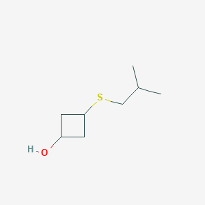molecular formula C8H16OS B13192788 3-[(2-Methylpropyl)sulfanyl]cyclobutan-1-ol 