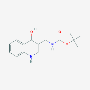 molecular formula C15H22N2O3 B13192804 tert-butyl N-[(4-hydroxy-1,2,3,4-tetrahydroquinolin-3-yl)methyl]carbamate 