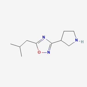 molecular formula C10H17N3O B13192836 5-Isobutyl-3-(pyrrolidin-3-yl)-1,2,4-oxadiazole 